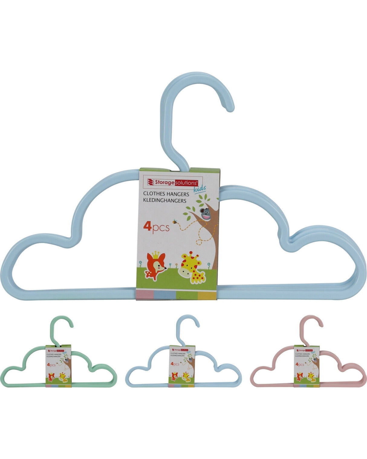 4-piece plastic hangers for children