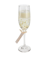 Champagne glass with gel candle 21cm 1pc