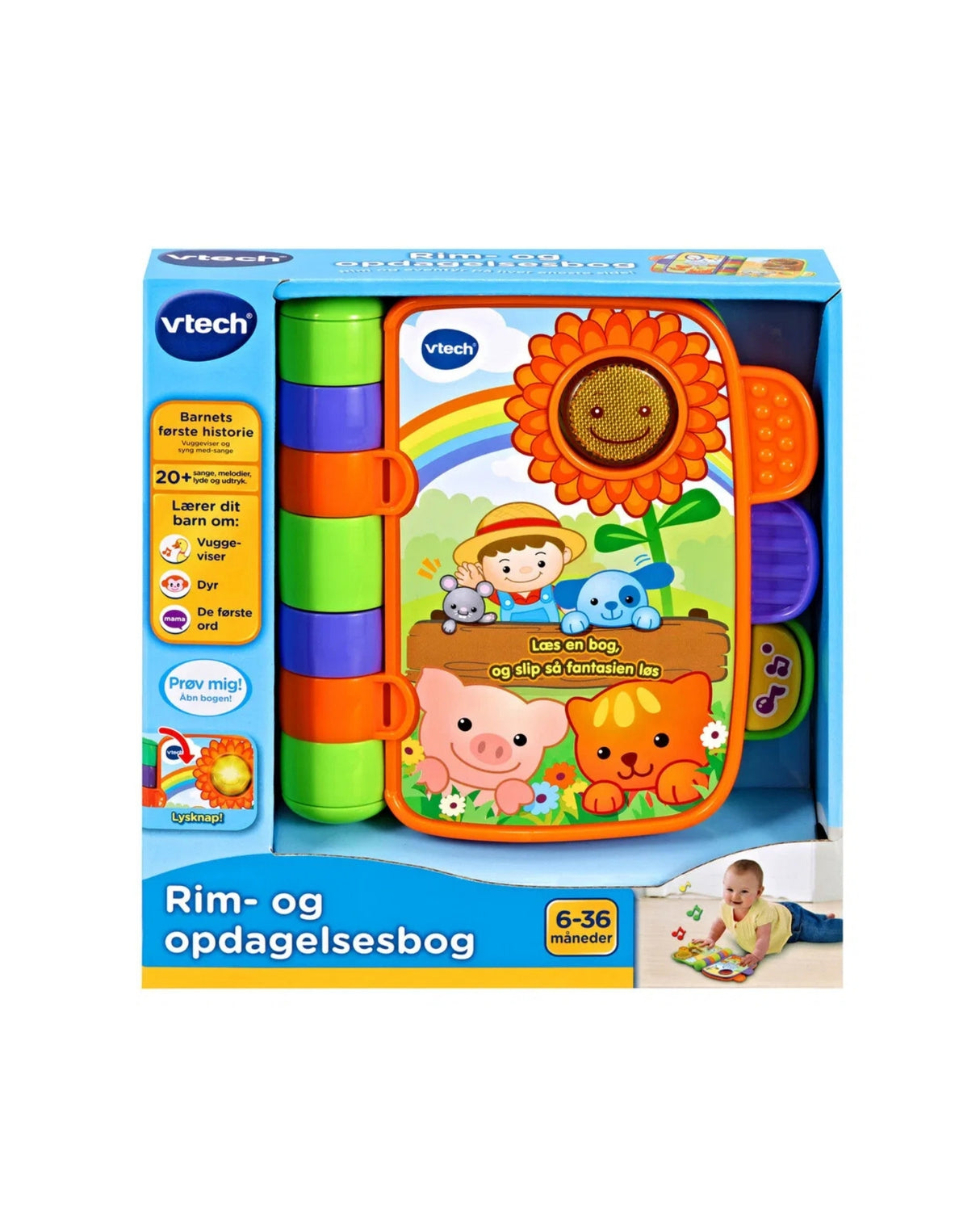 Vtech Baby Rim- og opdagelsesbog DK