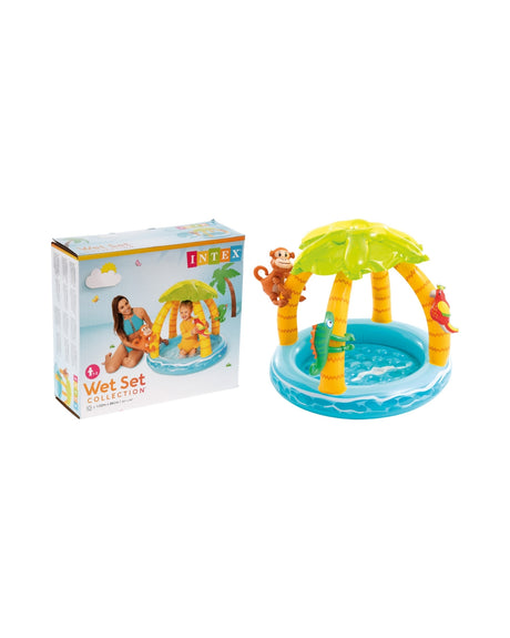 Babypool med baldakin – palmedesign