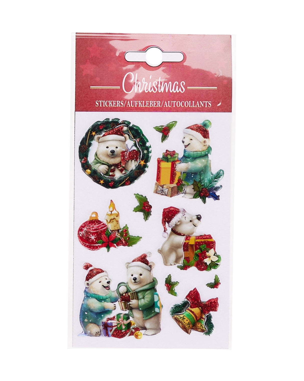 Stickers puffy med juletema