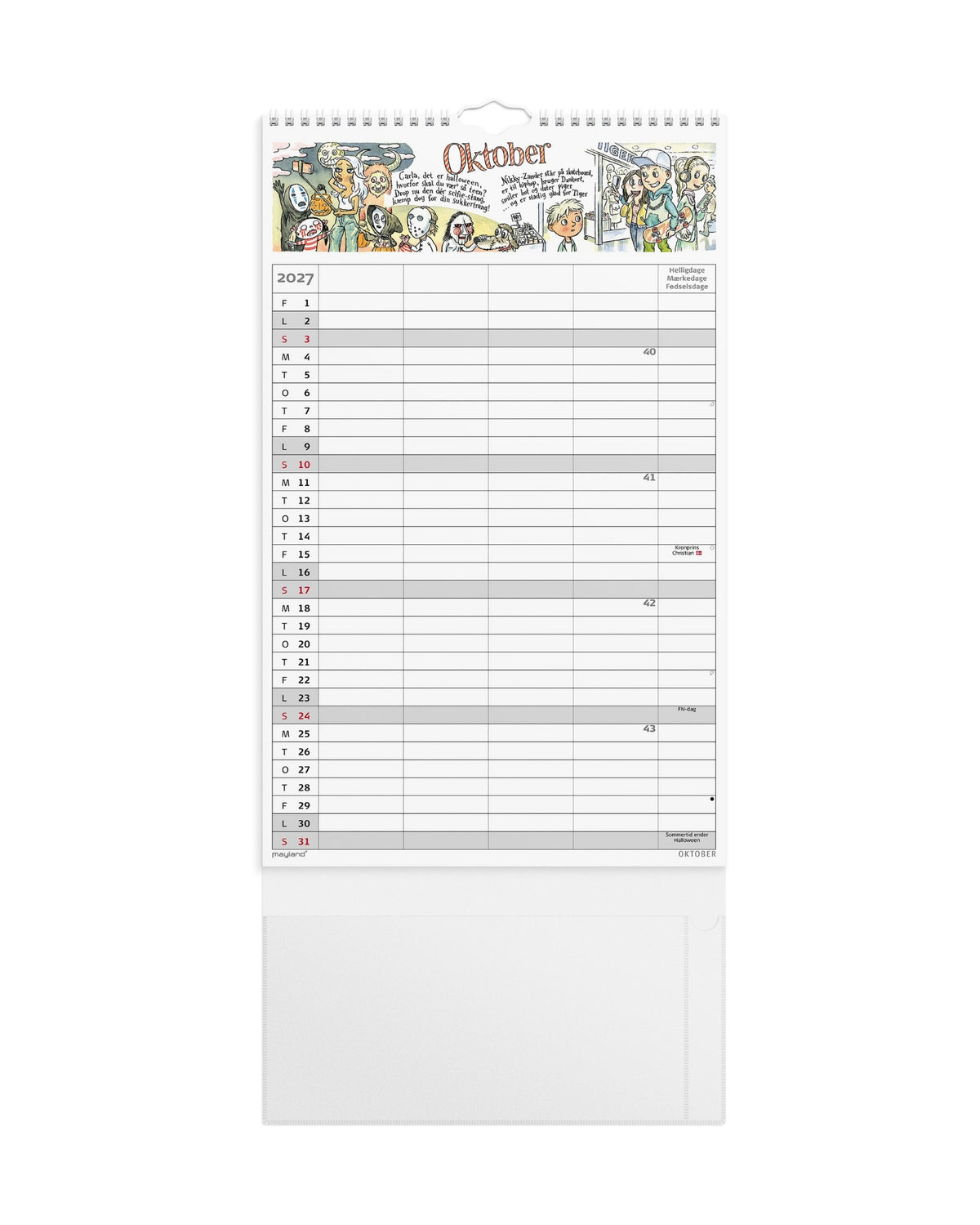 Familiekalender Otto Dickmeiss & Lilja Scherfig 4 kolloner 2027