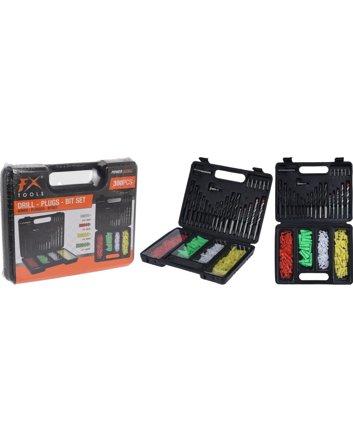 Bor-Bits-Rawlplugs sæt - 300 dele
