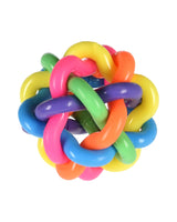 Hoppebold i regnbuefarver 6,5cm