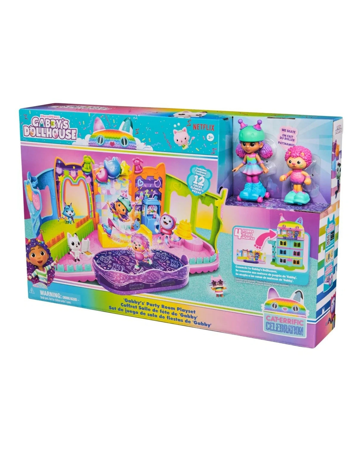 Gabby's Dollhouse Rooftop Roller Party Playset