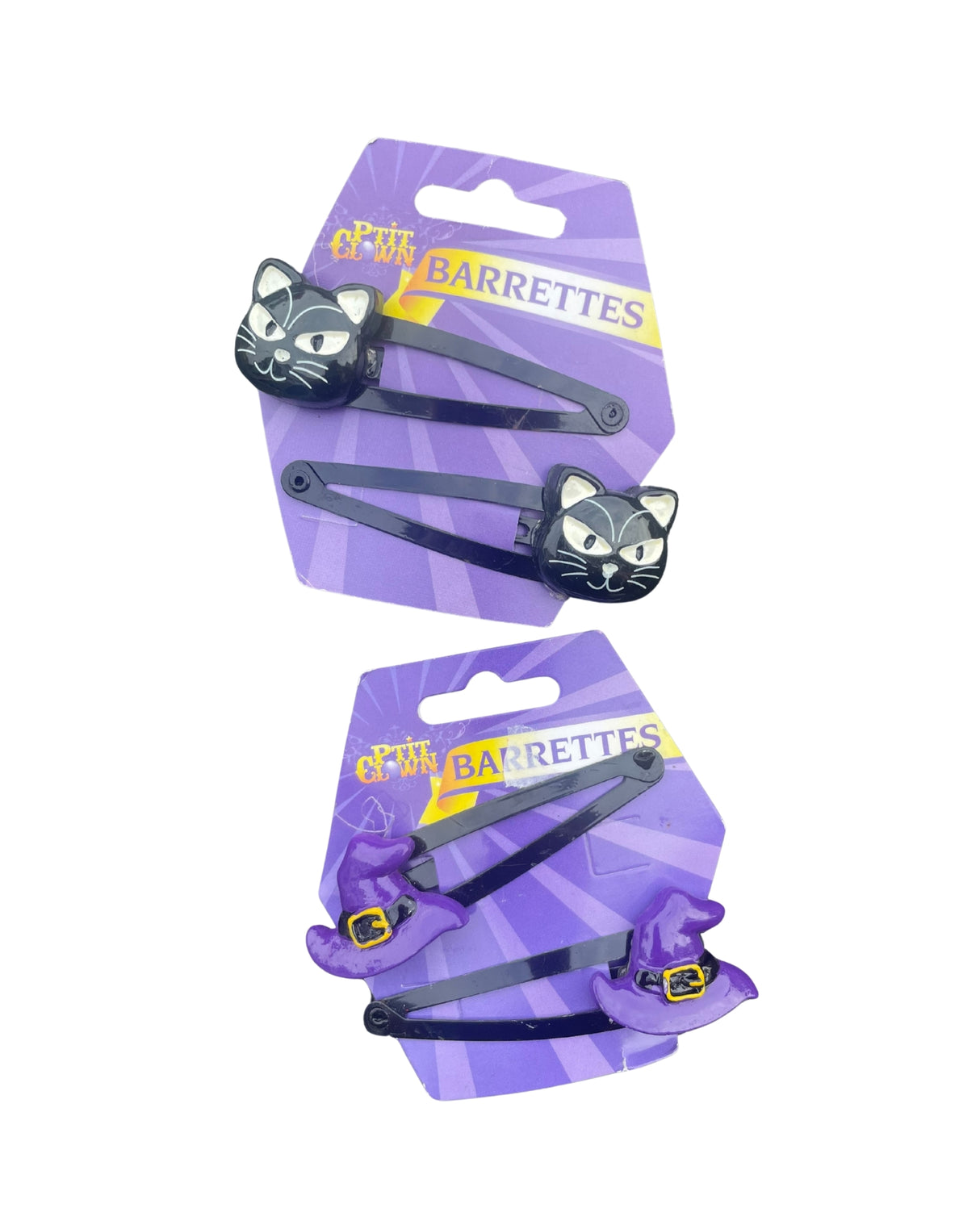 Hårspænder med heksehat eller katte