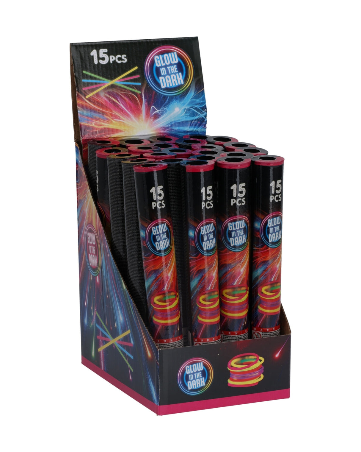 Glow sticks - Selvlysende pinde 15 stk. (22 cm)