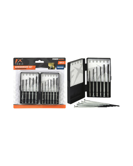 Præcisionsskruetrækkersæt – 11 dele, stål