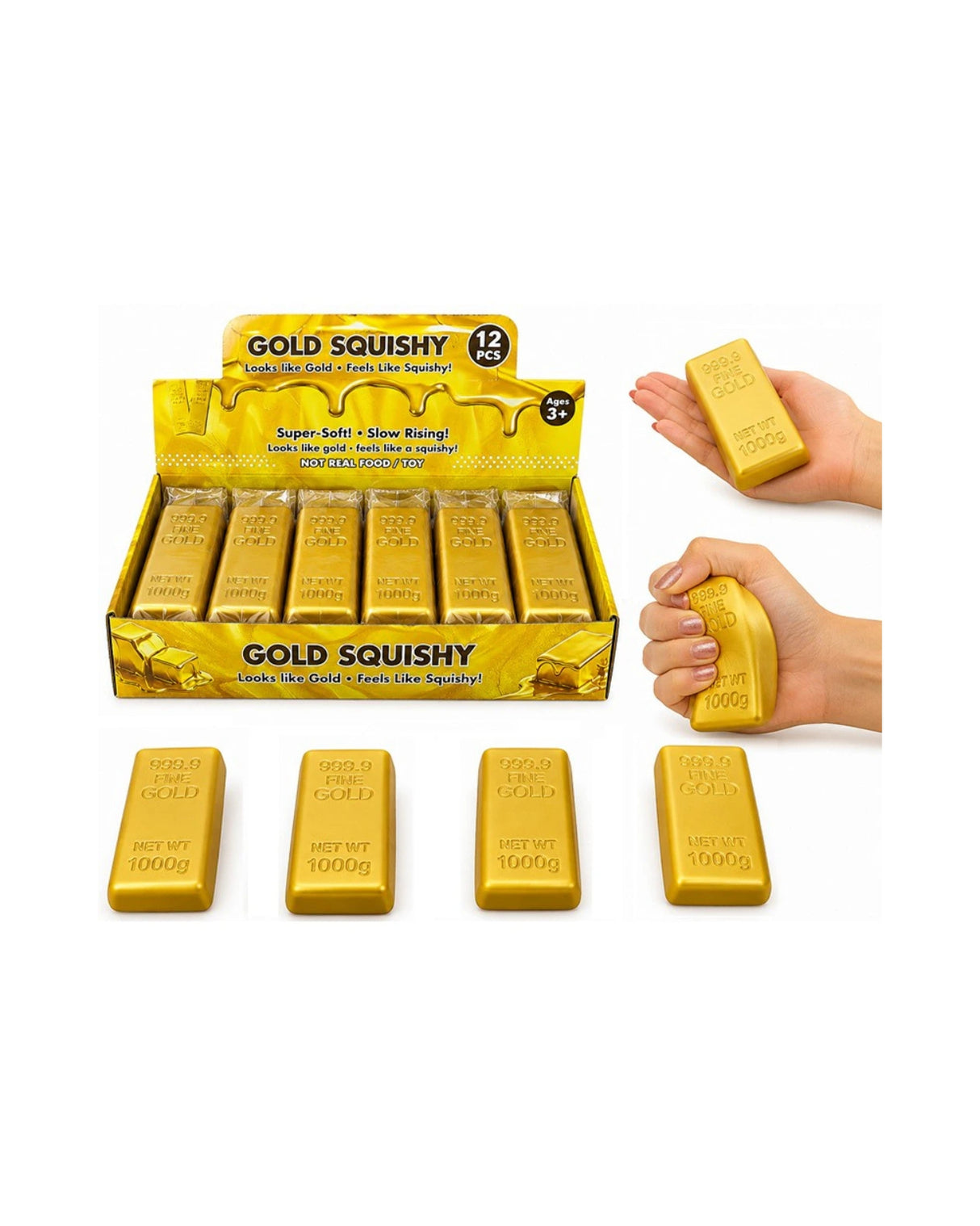 Squeezy Gold Bar 13x5.5x3.5 cm