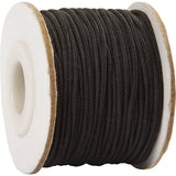 Elastic cord 1 mm - White 25 meters - Round fabric elastic