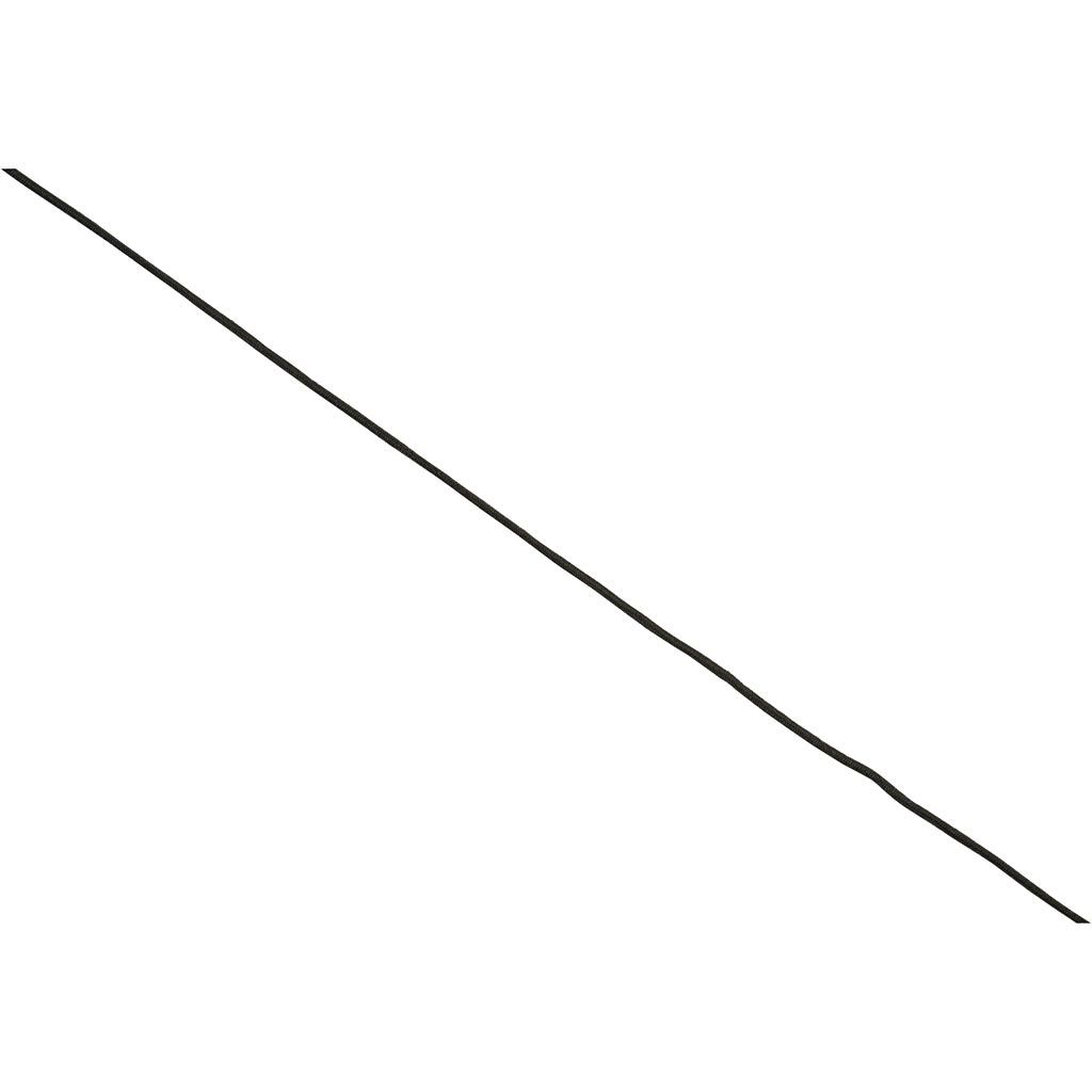 Elastic cord 1 mm - White 25 meters - Round fabric elastic