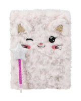 Notesbog A5 med plys og hængelås - Dagbog