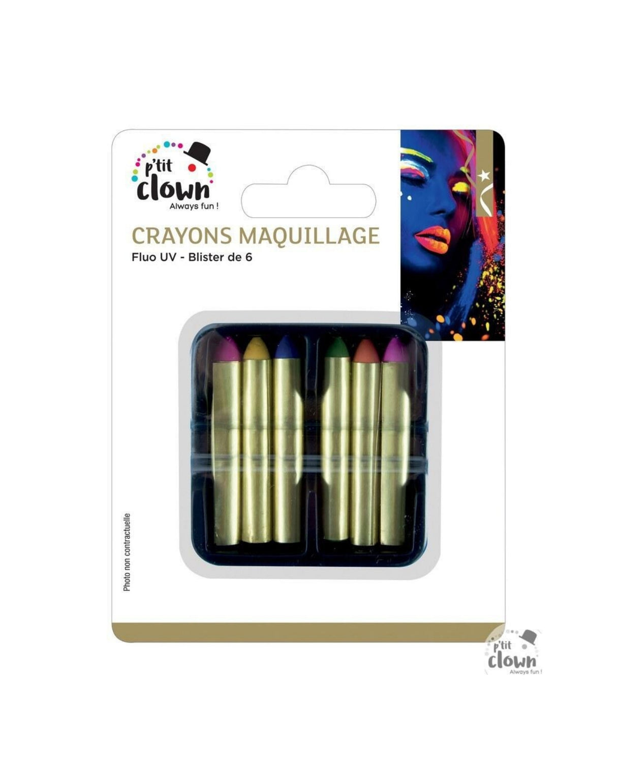 Makeup colors 6 pcs - UV / fluorescent