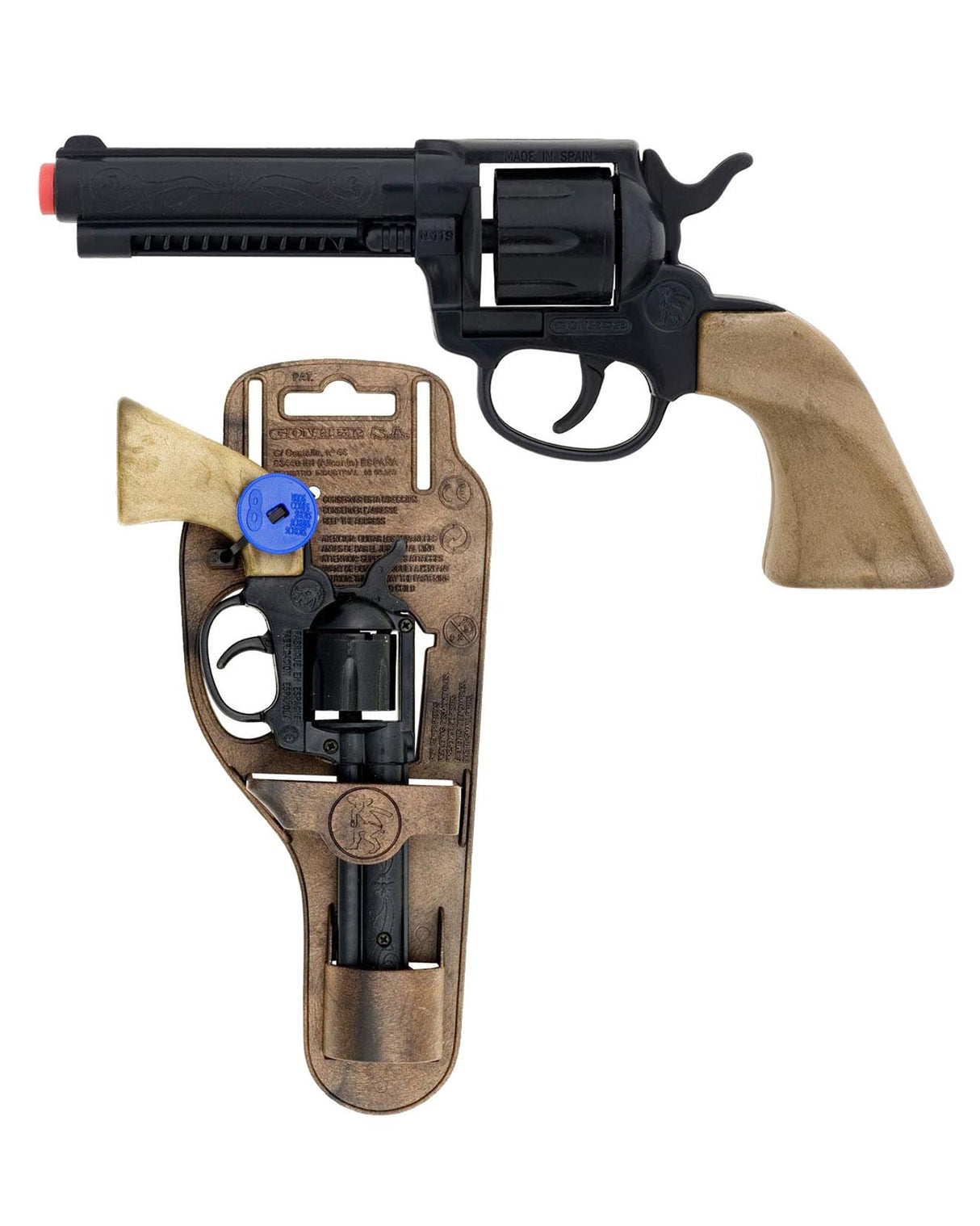 Revolver i plast 8 skud med holder 1 stk