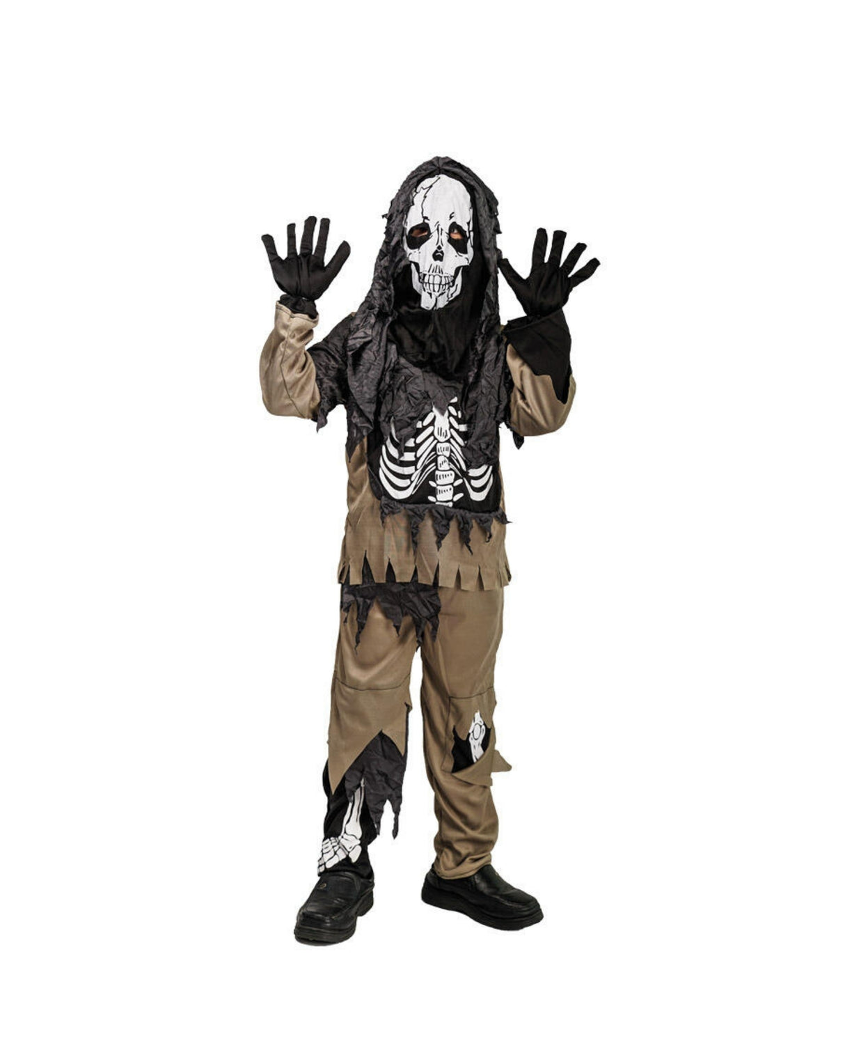 Children zombie skeleton costume 5-6 years