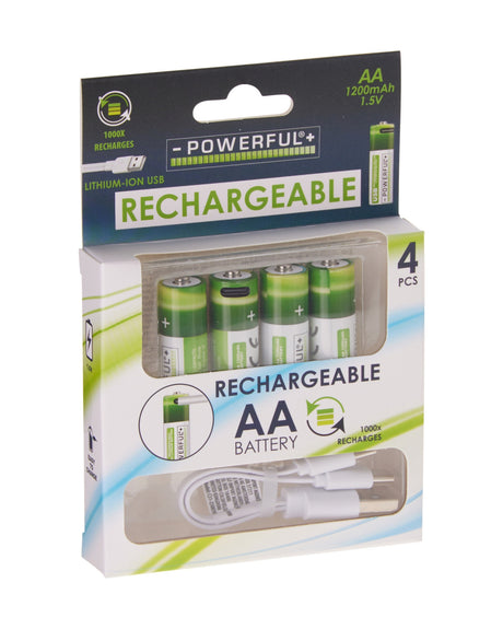 Batteri AA/LR14 4 stk - Genopladelige