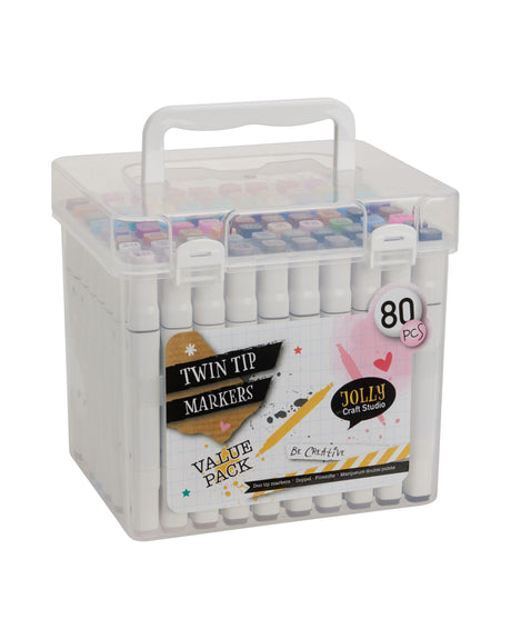 Duo-Tuscher – 80 stk. i æske med håndtag