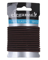 Sort/brun hårelastikker 12 stk - 4652840