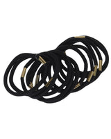 Sort/brun hårelastikker 12 stk - 4652840