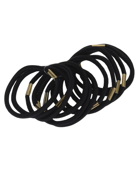 Sort/brun hårelastikker 12 stk - 4652840