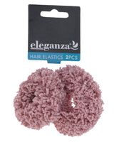 Lyserød/Rødbrun/Navy hårelastikker 2 stk - 4653880
