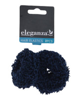 Lyserød/Rødbrun/Navy hårelastikker 2 stk - 4653880