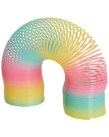 Fjeder i regnbue farver 5x15 cm