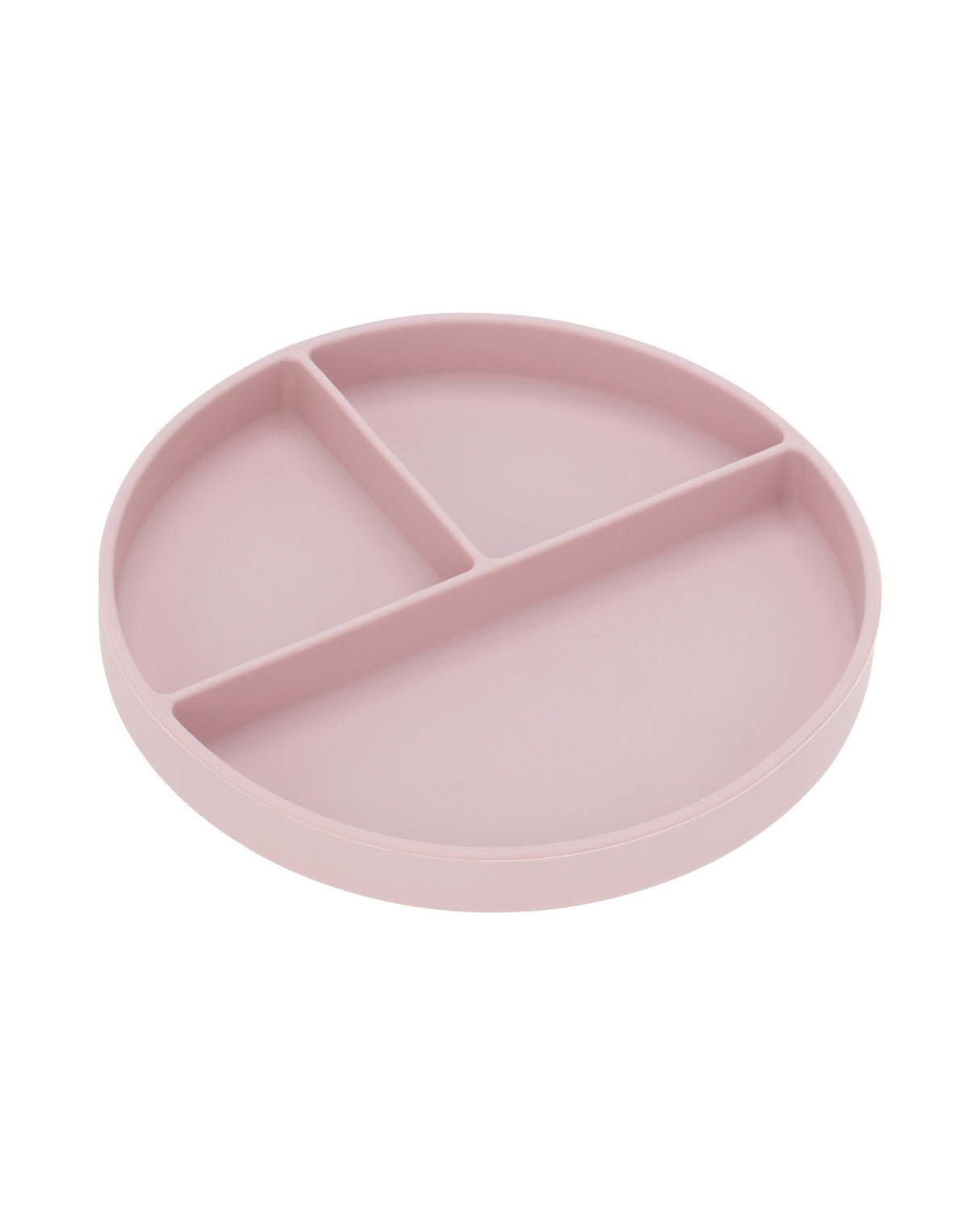 Tallerken med 3 rum og sugekop – 5 farver