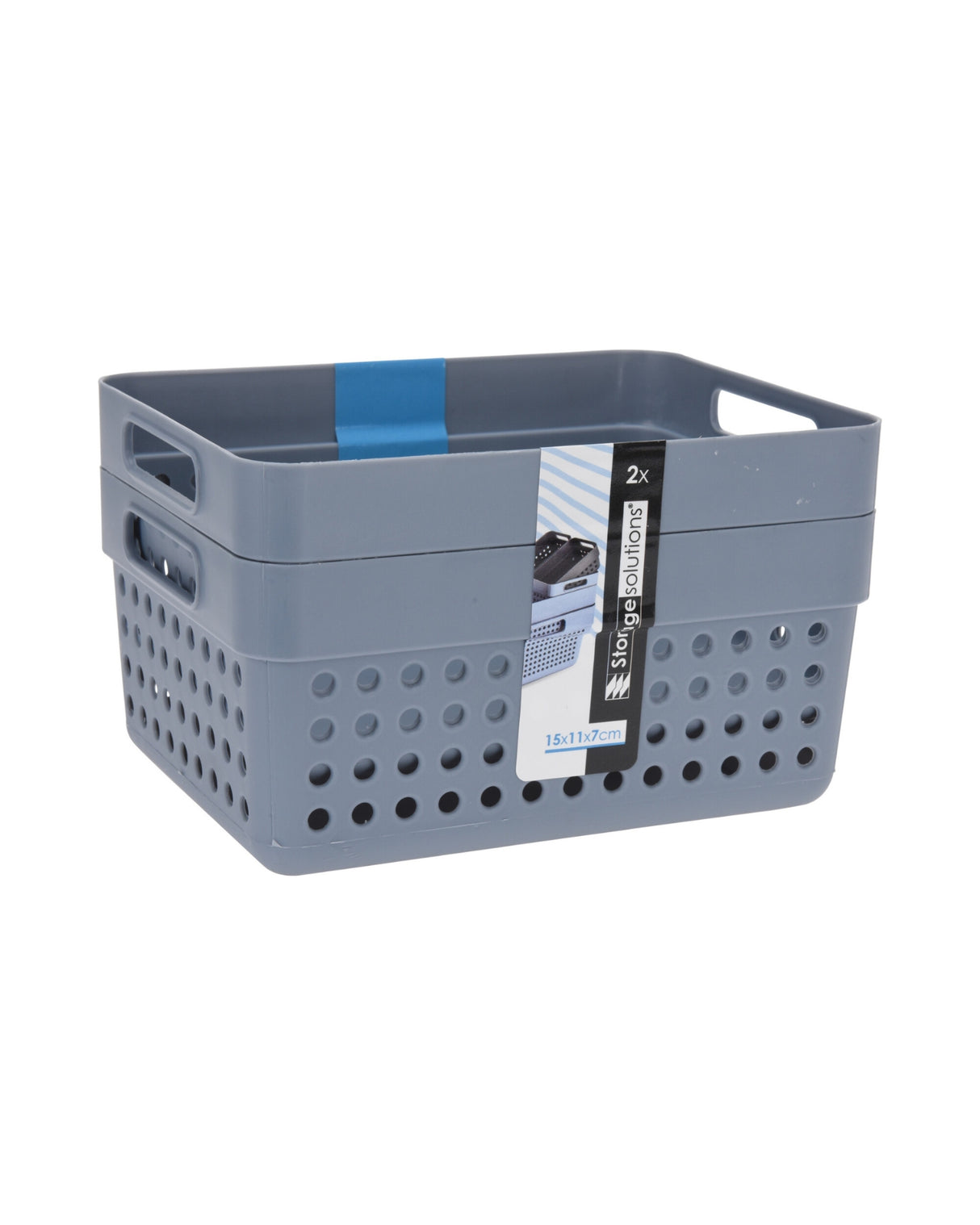 Plastic storage basket 2pcs