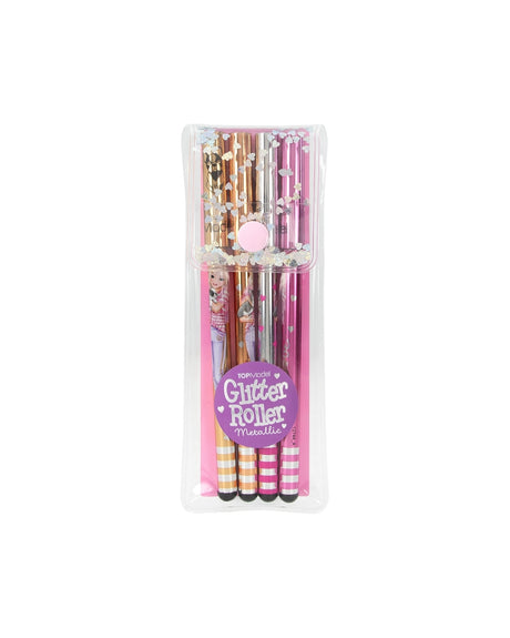 TOPModel Glitter Gelpensæt, Metallic 4stk