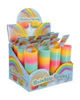 Fjeder i regnbue farver 5x15 cm