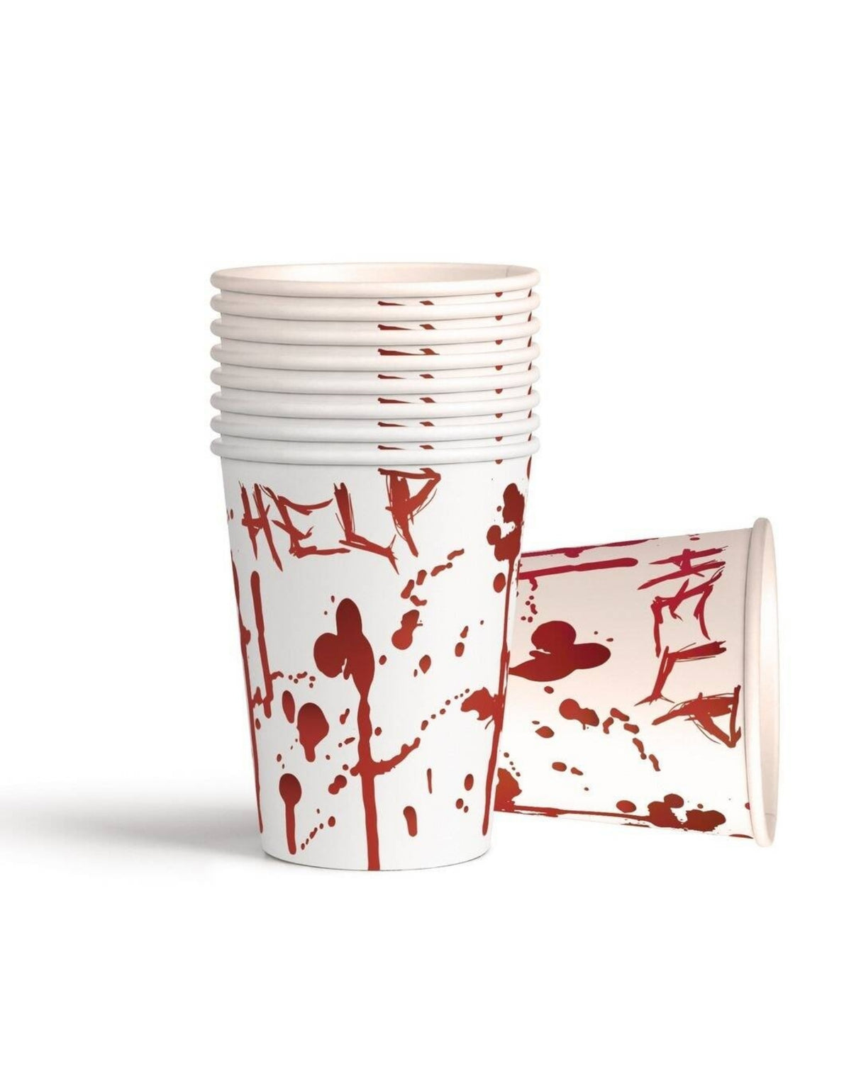 Papir kopper med blod print 8 stk