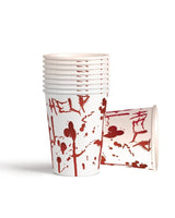 Papir kopper med blod print 8 stk