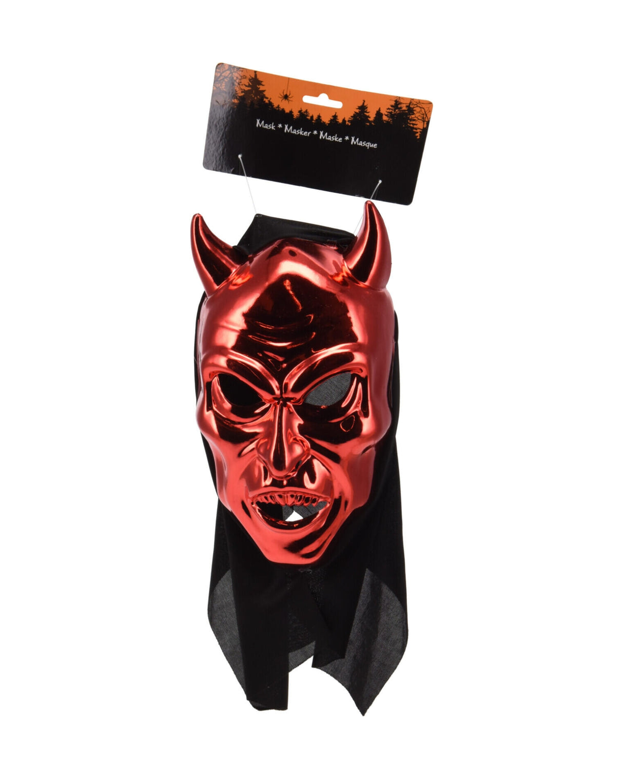 Djævlemaske 17x30cm - Metallic