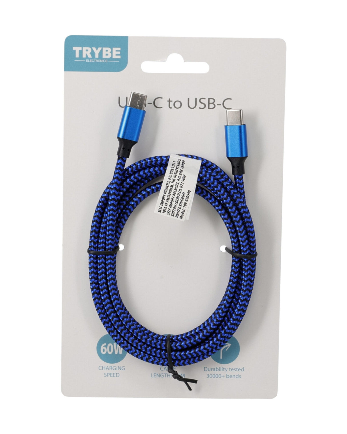 USB-C til USB-C kabel – 60W / 1,5 m