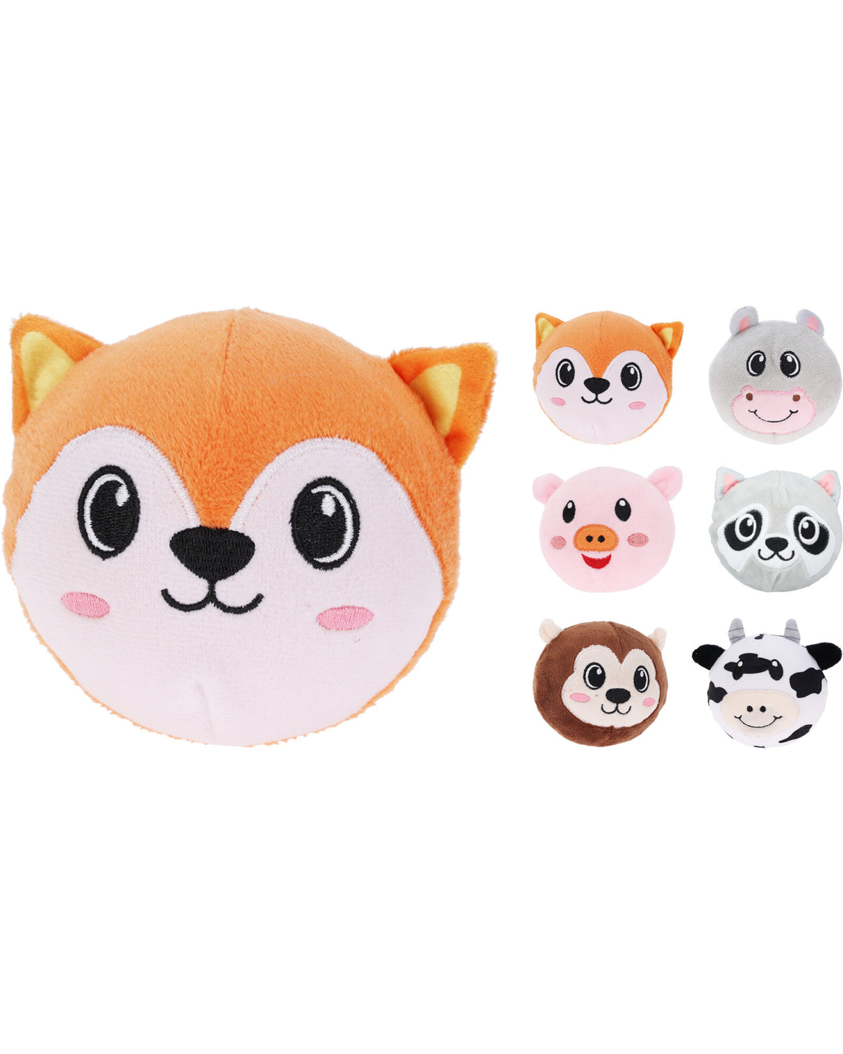 Bold som dyrerhoved i plys 9cm