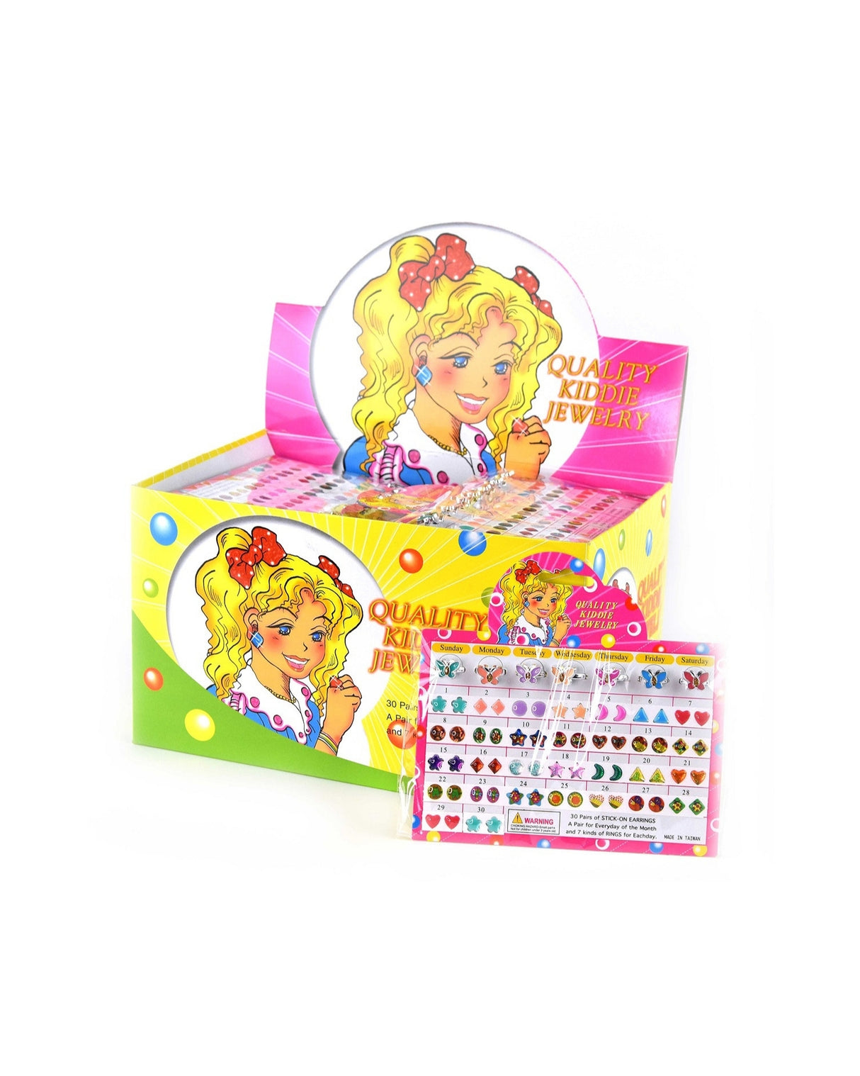 Fingerring med ear stickers 7 sæt