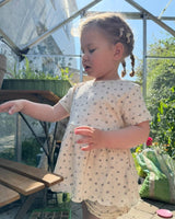 Offwhite - Bleached Sand - Name it - T-shirt - Blomster - 13243226