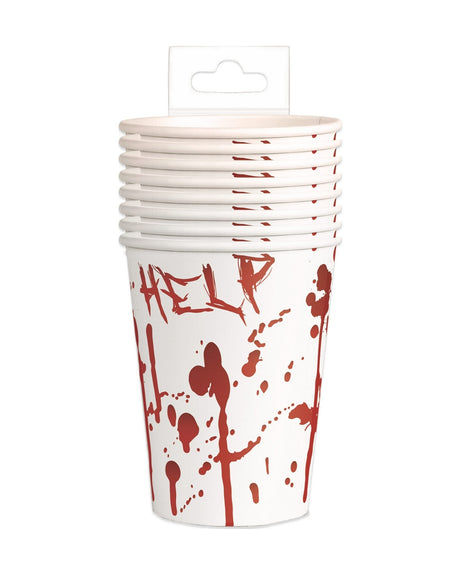 Papir kopper med blod print 8 stk