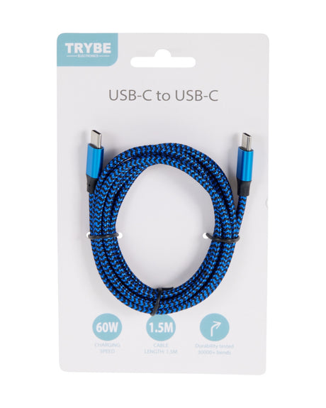 USB-C til USB-C kabel – 60W / 1,5 m