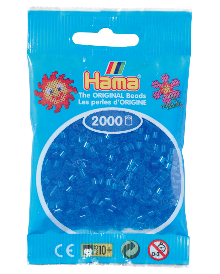 Hama mini perler Blå transparent 501-15
