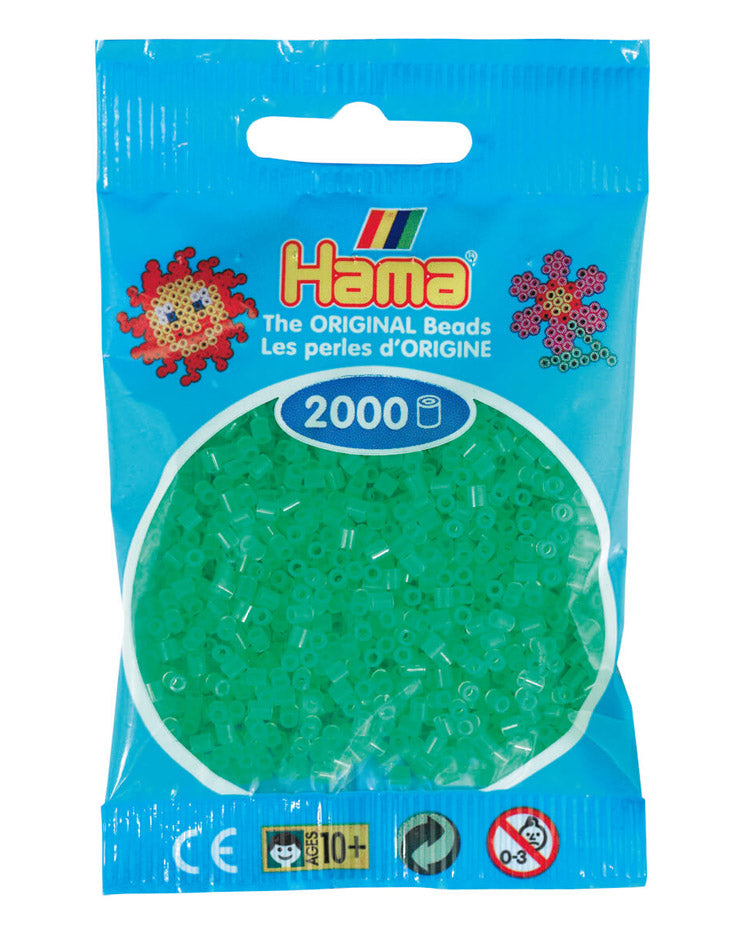 Hama mini beads Neon green 501-37
