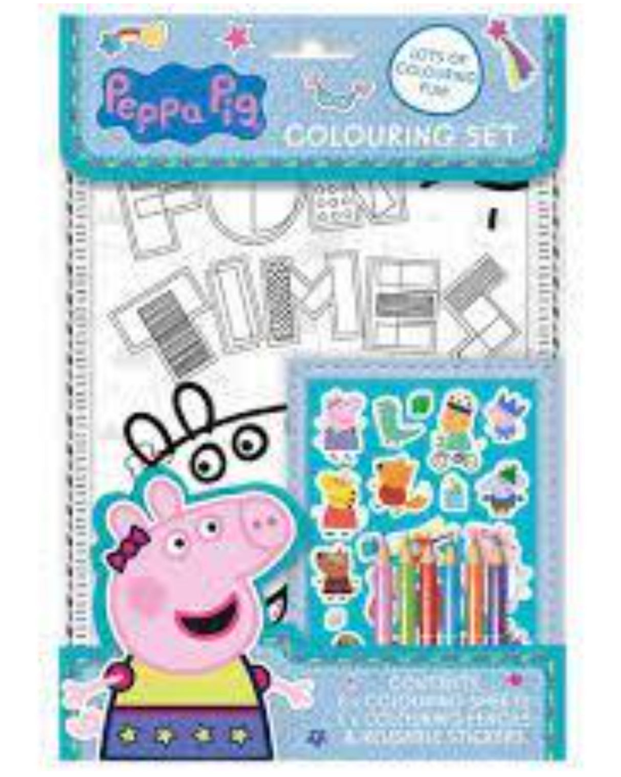 Peppa Pig stickers and paint