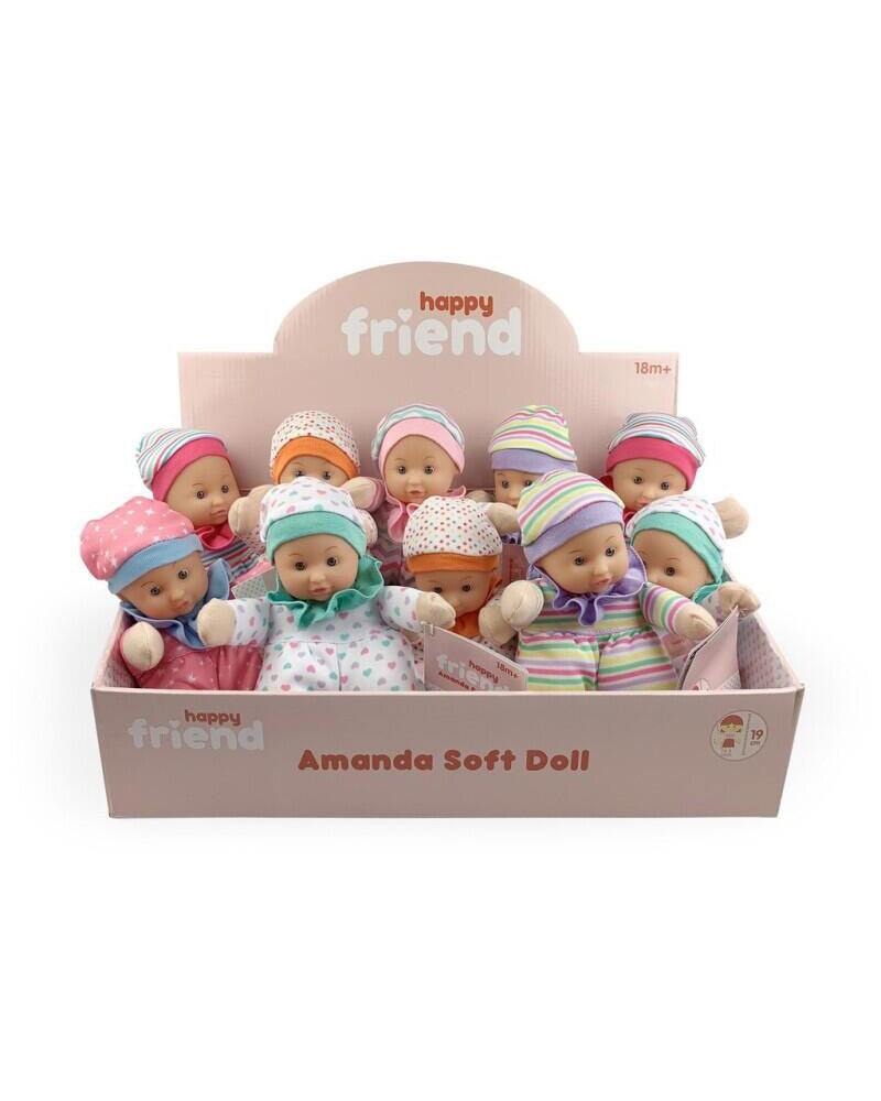 Happy Friend Amanda Blød Dukke 19 cm 1stk