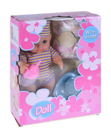 Dukke 30 cm med tøj og tilbehør