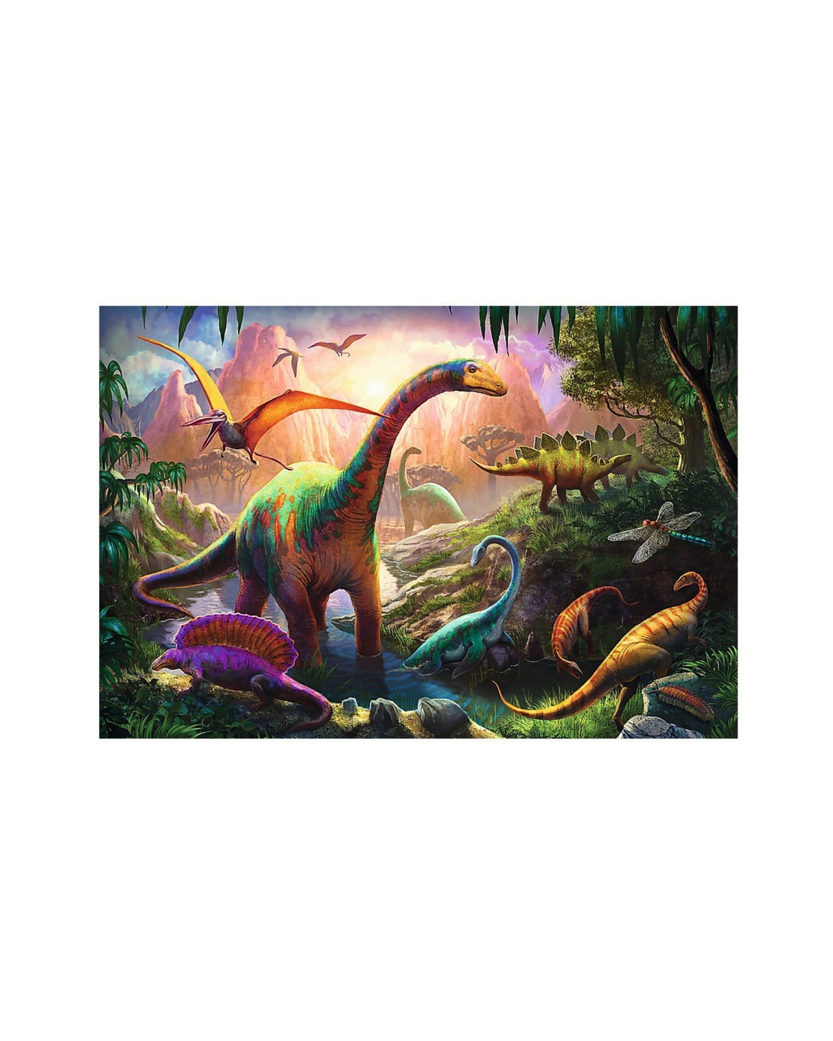 Puslespil med 100 brikker - Dinosaurernes Verden