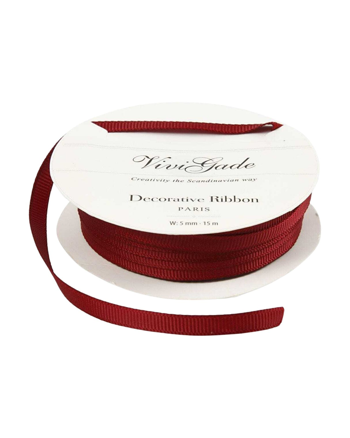 Grosgrain ribbon, W: 6 mm, red, 15 m/ 1 rl.