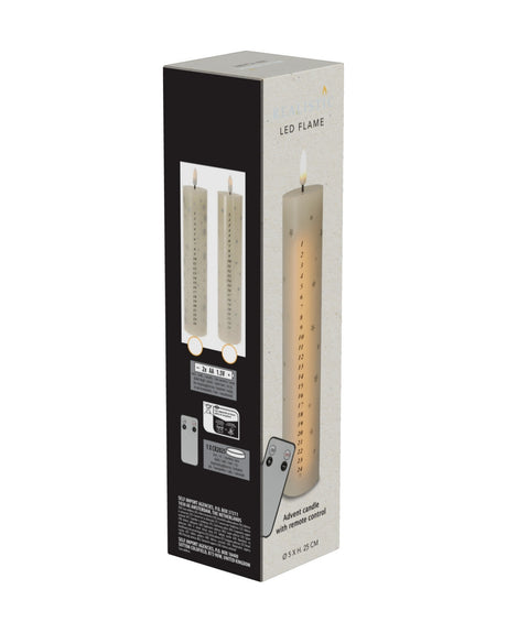 Advents lys 25 cm - Elektronisk med LED lys