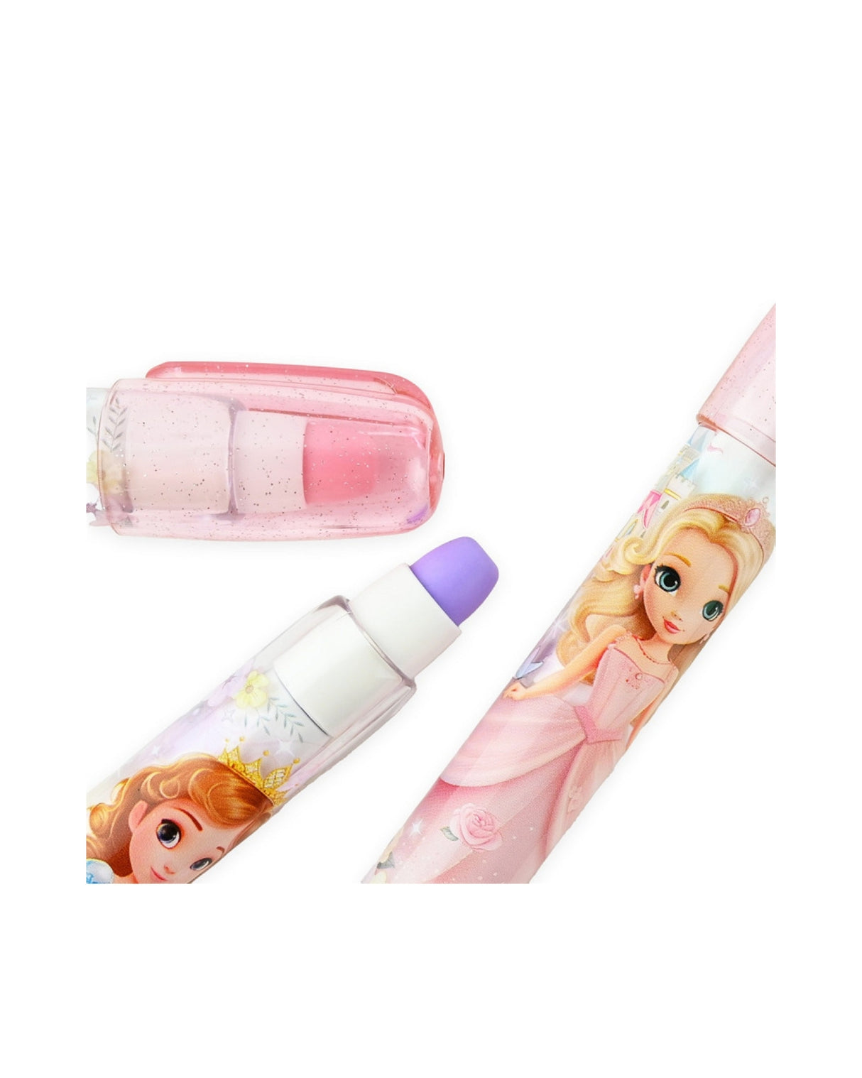 Viskelæder med skub-up stifter - Prinsesser