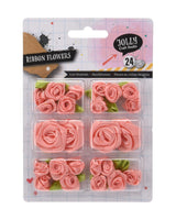 Blomster af fløjlsbånd